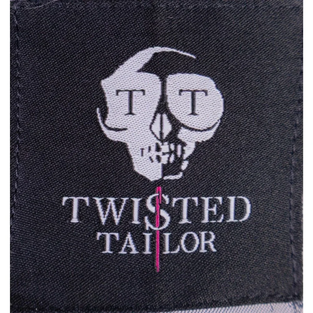Twisted Tailor X-SLIM Blazer Sport Coat 44R Solid Burgundy Wool Blend 2-Button